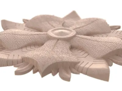 3D FLOWER CARVED MOLDING 3D MODEL model 3D print model