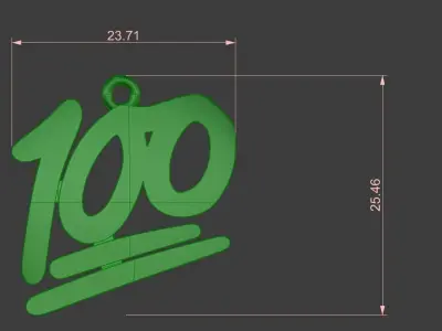 100 Pendant Gold Silver Platinum Luxury Jewelry 3D print model