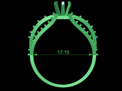 Women Ring 70 solitaire diamond engagement ring for women 3D print model