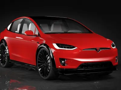 Tesla Model X Low-poly 3D model