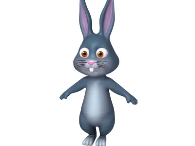 Rabbit cartoon 3D model