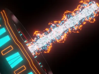 Sci-fi Rocket Engine Low-poly 3D model