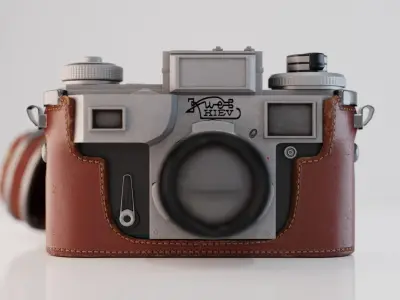 Vintage Camera KIEV4A PBR Game Ready VR  AR  low-poly  3d model Low-poly 3D model