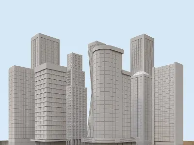 Skyscrapers - 9 MODELS Free 3D model