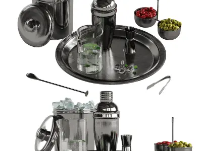 Cocktail decor set 2 3D model