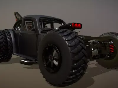 Beetle Modified Hot Rod 3D model