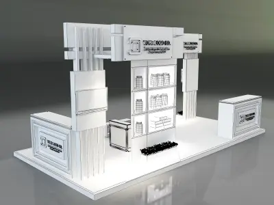  Booth Exhibition Stand a322 3D model