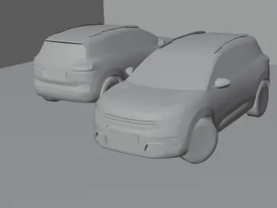 2019 Citroen C5 Aircross Low-poly 3D model