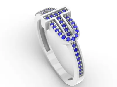 Jewelry Diamond Ring Model RG22 Free 3D print model