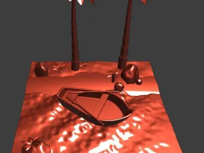 Cartoon scene Free 3D model