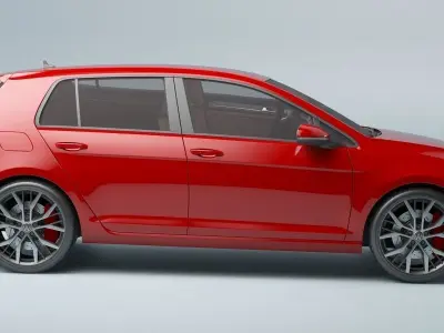 Golf 7 volkswagen r 3D model 3D model