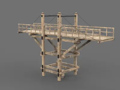 Wooden Bridge 3D model