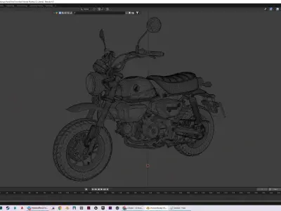 2800 Honda Monkey125 Motorcycle 3D model 3D model