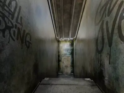 The old  Horror Room 7 Low-poly 3D model