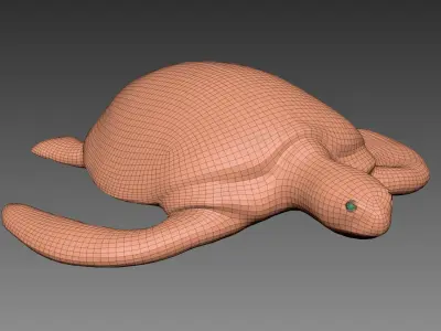 Turtle base mesh for Zbrush 3D model