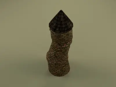 Tower Of Mage Low-poly 3D model