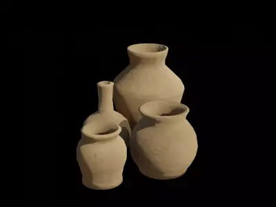 vases low poly Free low-poly 3D model