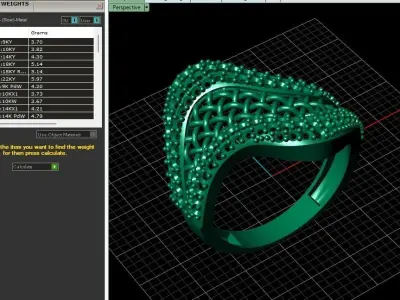 STL 3DM Women Ring Womens Ring Diamonds With Stone Model 3D print model