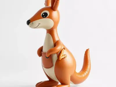 Playful Kangaroo Inflatable model pack Low-poly 3D model