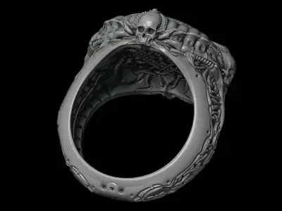 Helm Of Awe Ring  3D print model