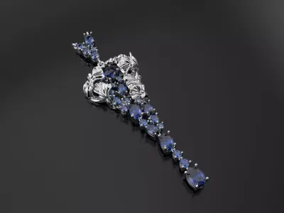 Beautiful pendant with diamonds 3D print model