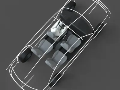 CAD ergonomic car template model MCAR1P1D0V2 3D model