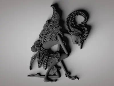 Karakter Pewayangan STL Texture