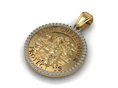 Saint Christopher Pendant - San Cristobal 3D print model