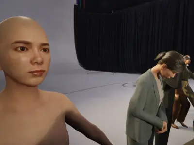 Modular Character - Asian Business Woman - FT2 Low-poly 3D model