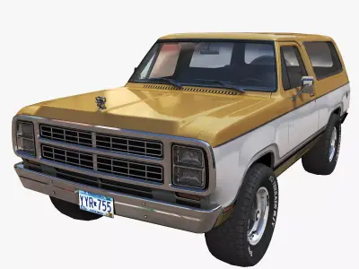 Dodge Ramcharger 1979  Low-poly 3D model