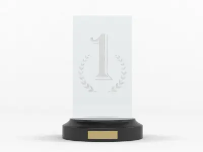 Glass Trophy 3D model purchase