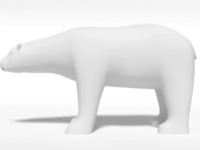 Cartoon Polar Bear 3D model