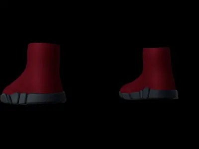 Custom sneaker boots 1 Low-poly 3D model