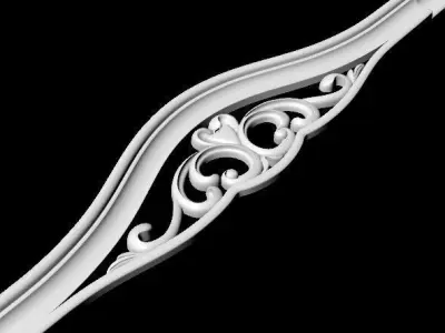Central decor ornament for furniture 3D model 547