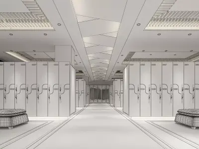 Locker room 3D model