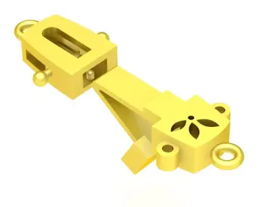 Luxury Box Clasp Jewelry Connector 3D Model 111a 3D print model