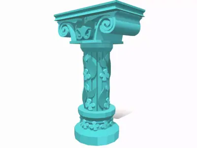 game cartoon pillar B  3D model