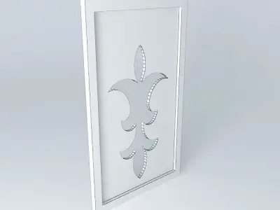 Wall wooden decor Free 3D model
