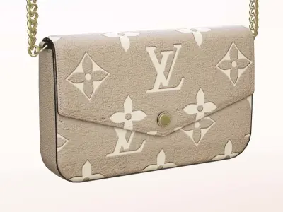 Woman Handbag Louis Vuitton Low-poly 3D model