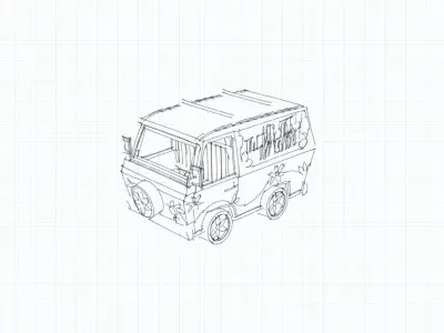 The Mystery Machine Scooby-Doo Free 3D model