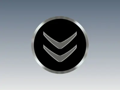 CITROEN RIM  LOGO 58mm  3D model