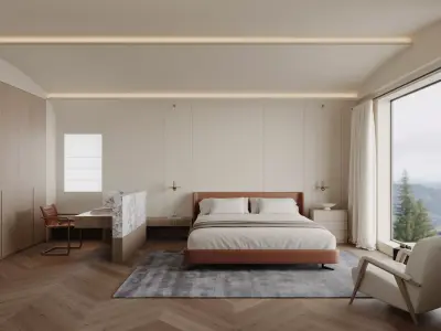 Bedroom interior scenes 3D model