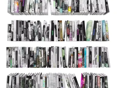 Books 150 pieces 4-2-2 Low-poly 3D model