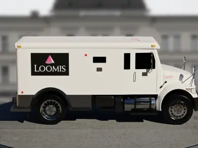 Armored Truck Low-poly 3D model