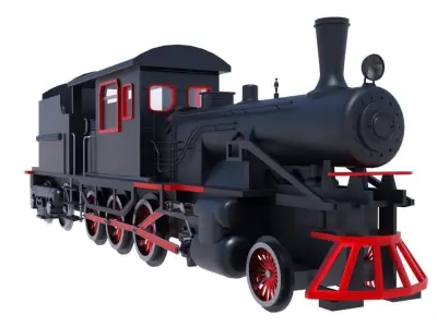 steam train engine 3D model