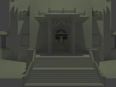 Indian Temple Low-poly 3D model