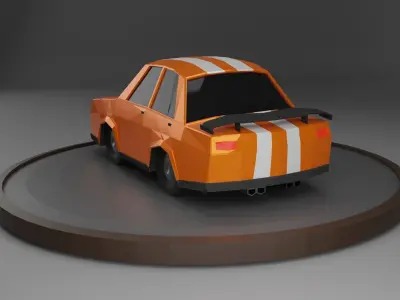 Sports Car Low Poly Low-poly 3D model buy