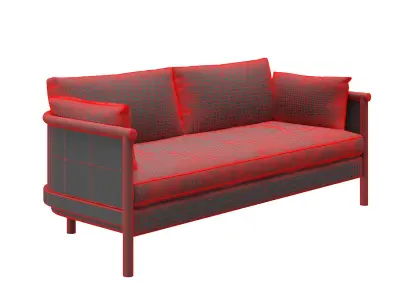 Soho Home Sydney Cane sofa 3D model