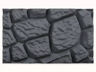 Rustic Cobblestone Facade Kit 3D model