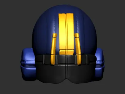 High quality scifi helmet high poly sculpt 3d printable 3D model
